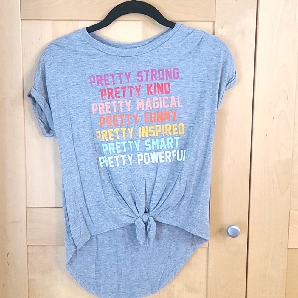 Gray Girls Affirmation High/Low Tee